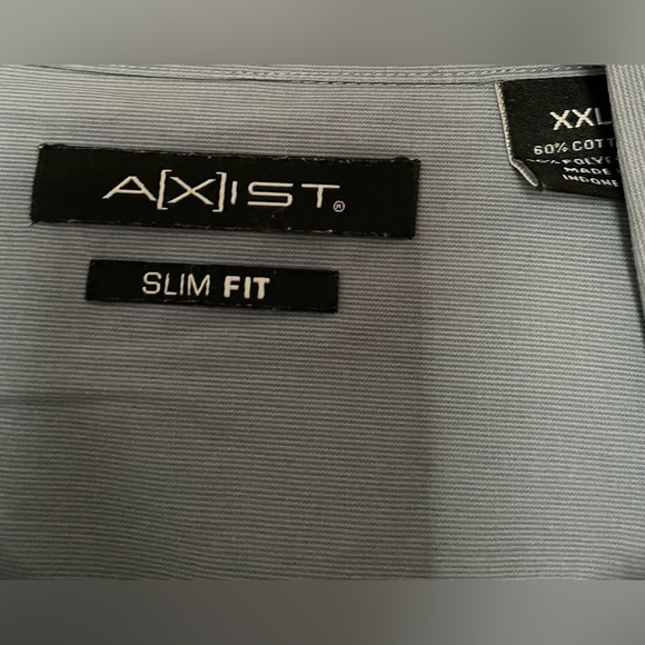 Men’s Axist Button Down Shirt- Blue, XXL - Picture 2 of 2
